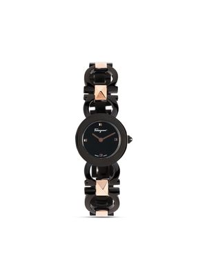 Salvatore Ferragamo Watches two-tone design watch - Black