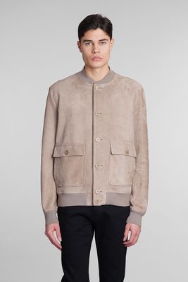 Salvatore Santoro Bomber In Camel Leather