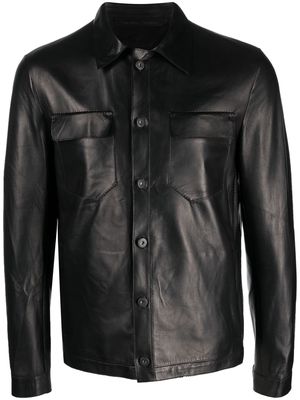 Salvatore Santoro button-up leather jacket - Black