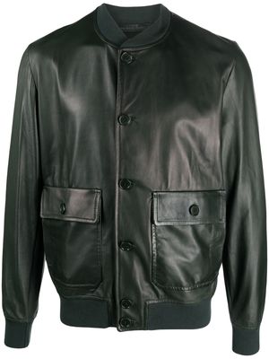 Salvatore Santoro buttoned leather jacket - Green