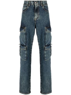 Salvatore Santoro cargo-pocket straight-leg jeans - Blue