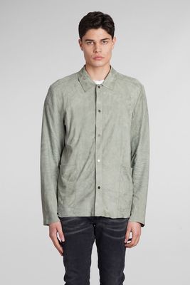 Salvatore Santoro Casual Jacket In Green Suede