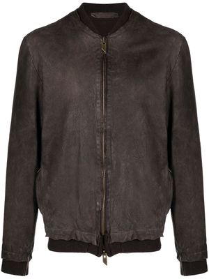 Salvatore Santoro cracked leather jacket - Brown