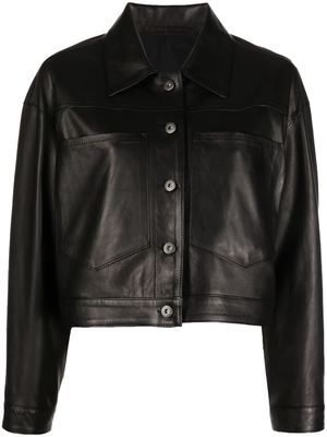 Salvatore Santoro cropped leather jacket - Black