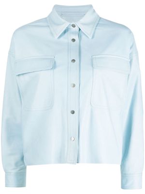 Salvatore Santoro cropped shirt jacket - Blue