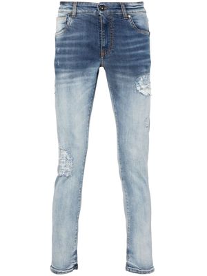 Salvatore Santoro distressed ripped skinny jeans - Blue