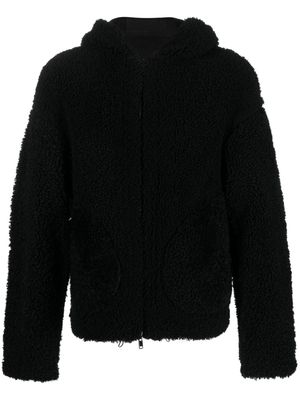 Salvatore Santoro felted hooded jacket - Black