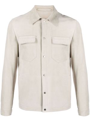 Salvatore Santoro flap-pocket sheepskin shirt jacket - Neutrals