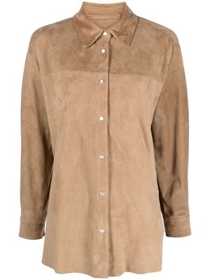 Salvatore Santoro fringe detail shirt jacket - Neutrals