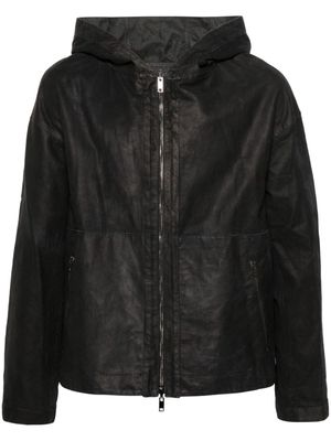 Salvatore Santoro hooded leather jacket - Black