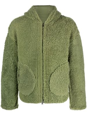 Salvatore Santoro hooded zip-up shearling jacket - Green