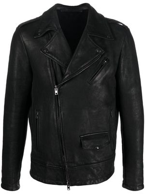 Salvatore Santoro leather biker jacket - Black
