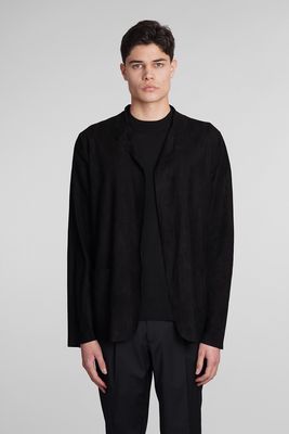 Salvatore Santoro Leather Jacket In Black Suede