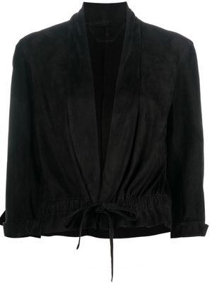 Salvatore Santoro leather long-sleeve jacket - Black
