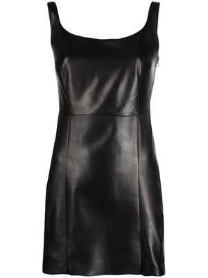 Salvatore Santoro leather sleeveless minidress - Black