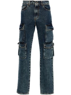 Salvatore Santoro mid-rise straight-leg cargo jeans - Blue