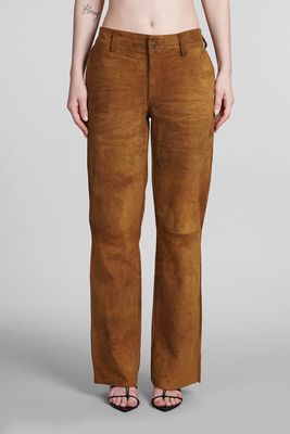 Salvatore Santoro Pants In Camel Suede