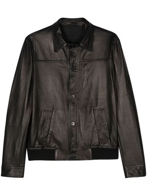 Salvatore Santoro seam-detail leather jacket - Black