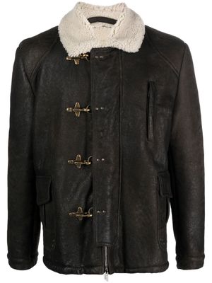 Salvatore Santoro shearling-lining leather jacket - Black