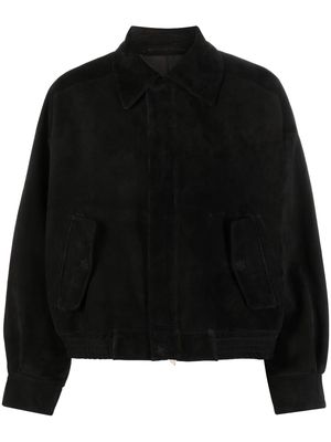 Salvatore Santoro sheep-suede shirt jacket - Black
