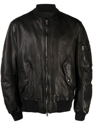 Salvatore Santoro sheepskin bomber jacket - Black