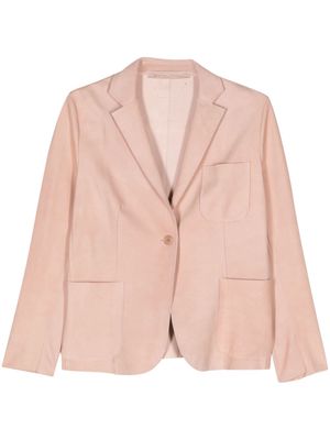 Salvatore Santoro single-breasted suede blazer - Pink