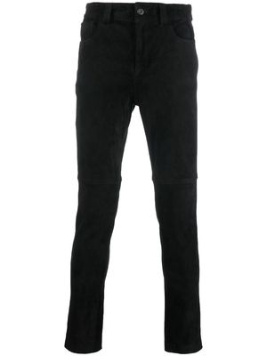 Salvatore Santoro slim-fit leather trousers - Black