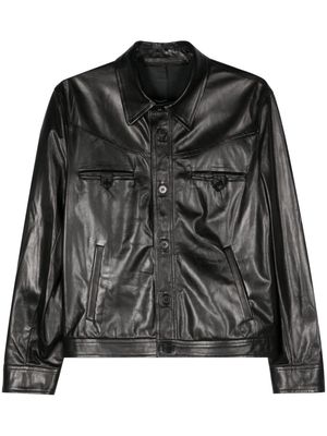 Salvatore Santoro smooth-grain leather jacket - Black