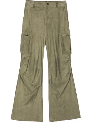 Salvatore Santoro straight-leg suede cargo trousers - Green