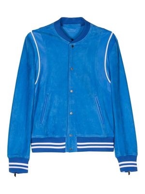 Salvatore Santoro striped-edge bomber jacket - Blue