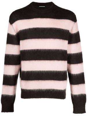 Salvatore Santoro striped knitted jumper - Brown