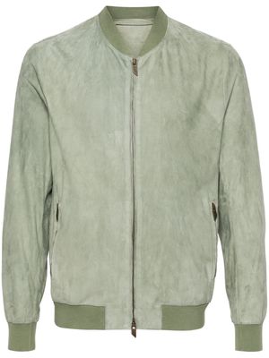 Salvatore Santoro suede bomber jacket - Green