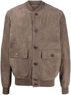 Salvatore Santoro suede bomber jacket - Grey
