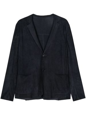 Salvatore Santoro suede leather blazer - Blue