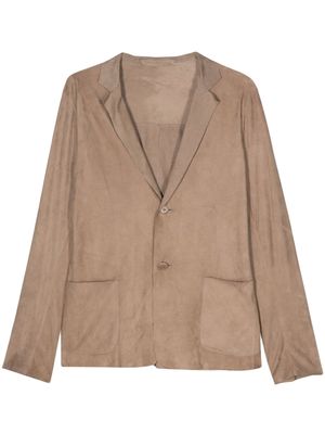 Salvatore Santoro suede leather blazer - Brown