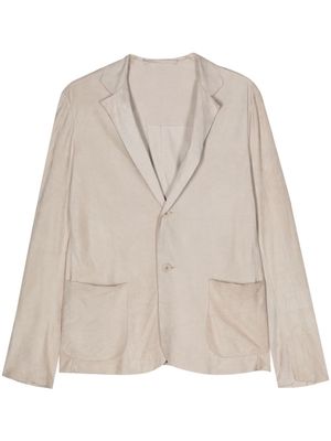 Salvatore Santoro suede leather blazer - Neutrals