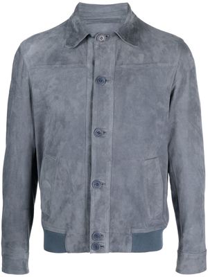 Salvatore Santoro suede shirt jacket - Blue