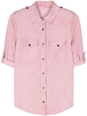 Salvatore Santoro suede shirt jacket - Pink