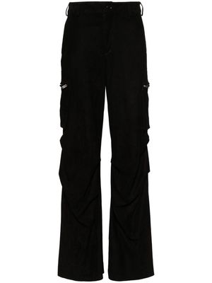 Salvatore Santoro suede straight trousers - Black