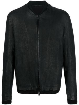 Salvatore Santoro zip-front leather jacket - Black