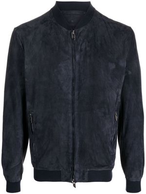 Salvatore Santoro zipped-up leather jacket - Blue