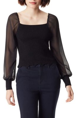 Sam Edelman Alexi Long Sleeve Sweater Top in Black