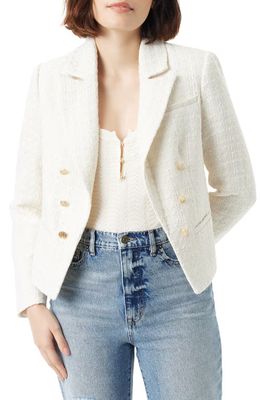 Sam Edelman Cheryl Open Front Crop Blazer in Arctic Wolf