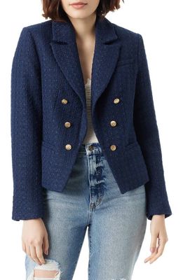 Sam Edelman Cheryl Open Front Crop Blazer in Navy