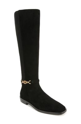 Sam Edelman Clive Knee High Riding Boot in Black Suede