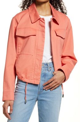 Sam Edelman Crop Utility Jacket in Summer Orange