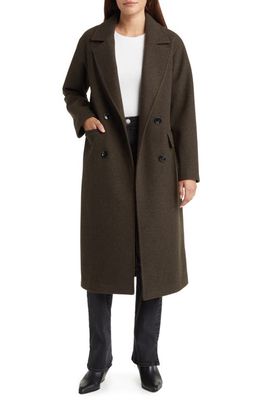 Sam Edelman Double Breasted Coat in Chocolate /Black