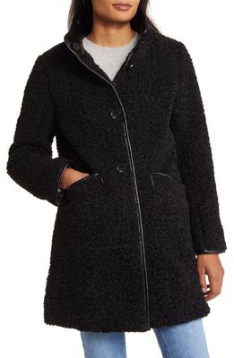 Sam Edelman Faux Fur Teddy Coat in Black