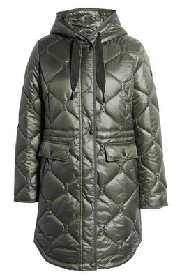 Sam Edelman Hooded Quilted Parka in Olive