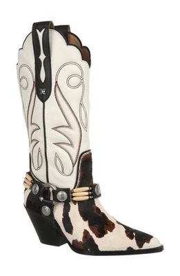 Sam Edelman Jackie Harness Pointed Toe Western Boot in Frontier Brown /Modern Iv